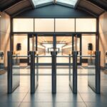 Flap Barriers with Integrated Visitor Management Systems
