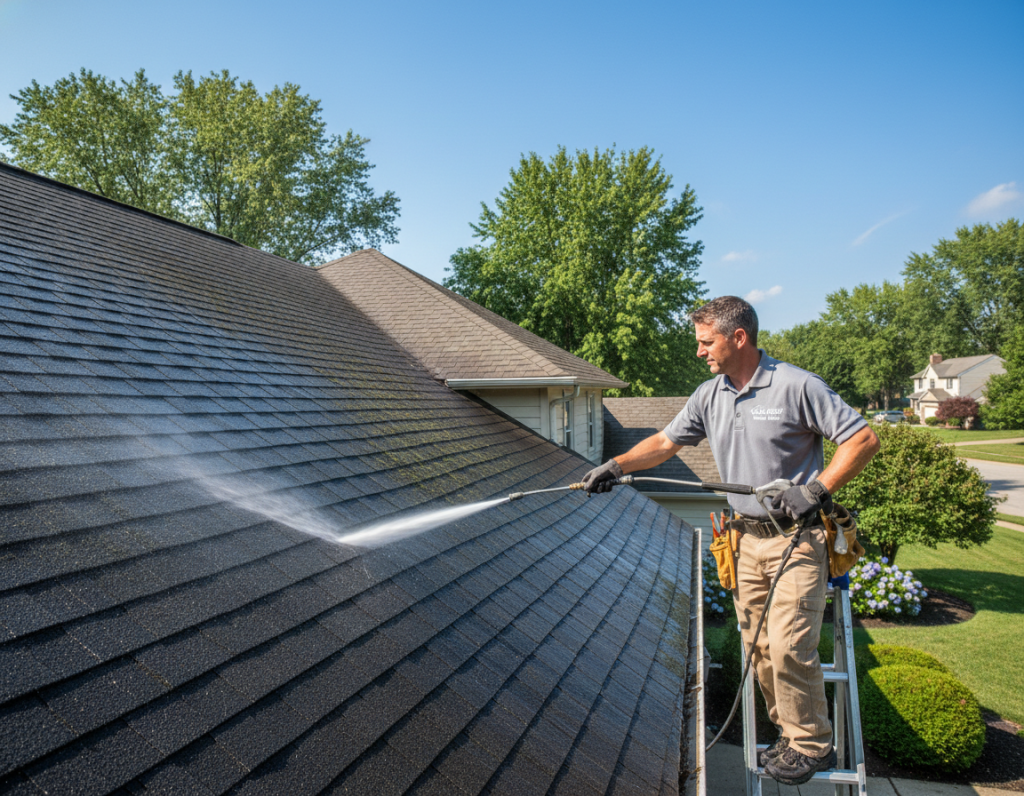 Roof Cleaning for Roof Integrated Solar in Lewis Center