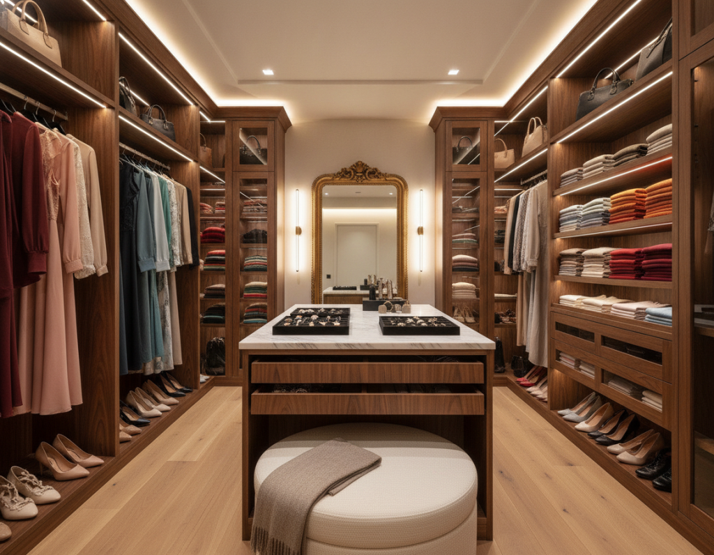 Transitional Walk In Closet Styles